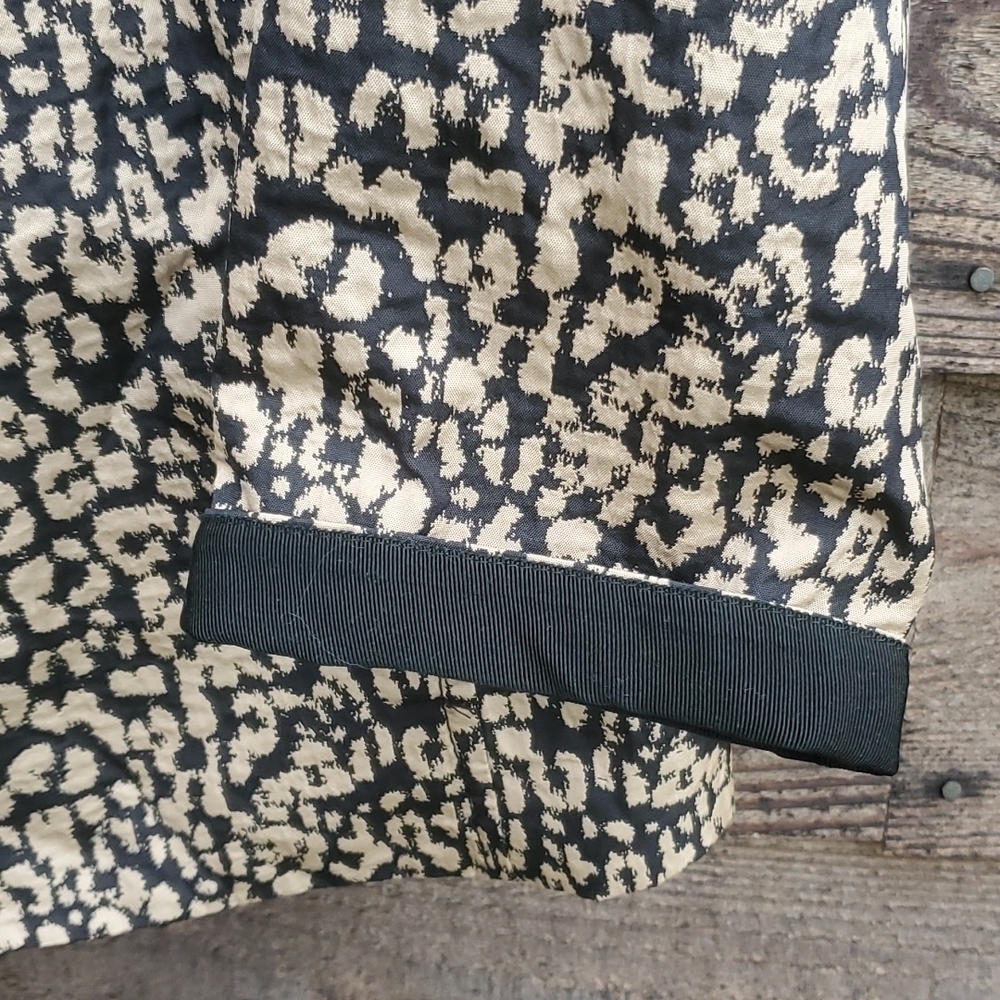 Lafayette 148 New York Leopard Jacket Medium Mandarin Collar Career - Picture 2 of 5